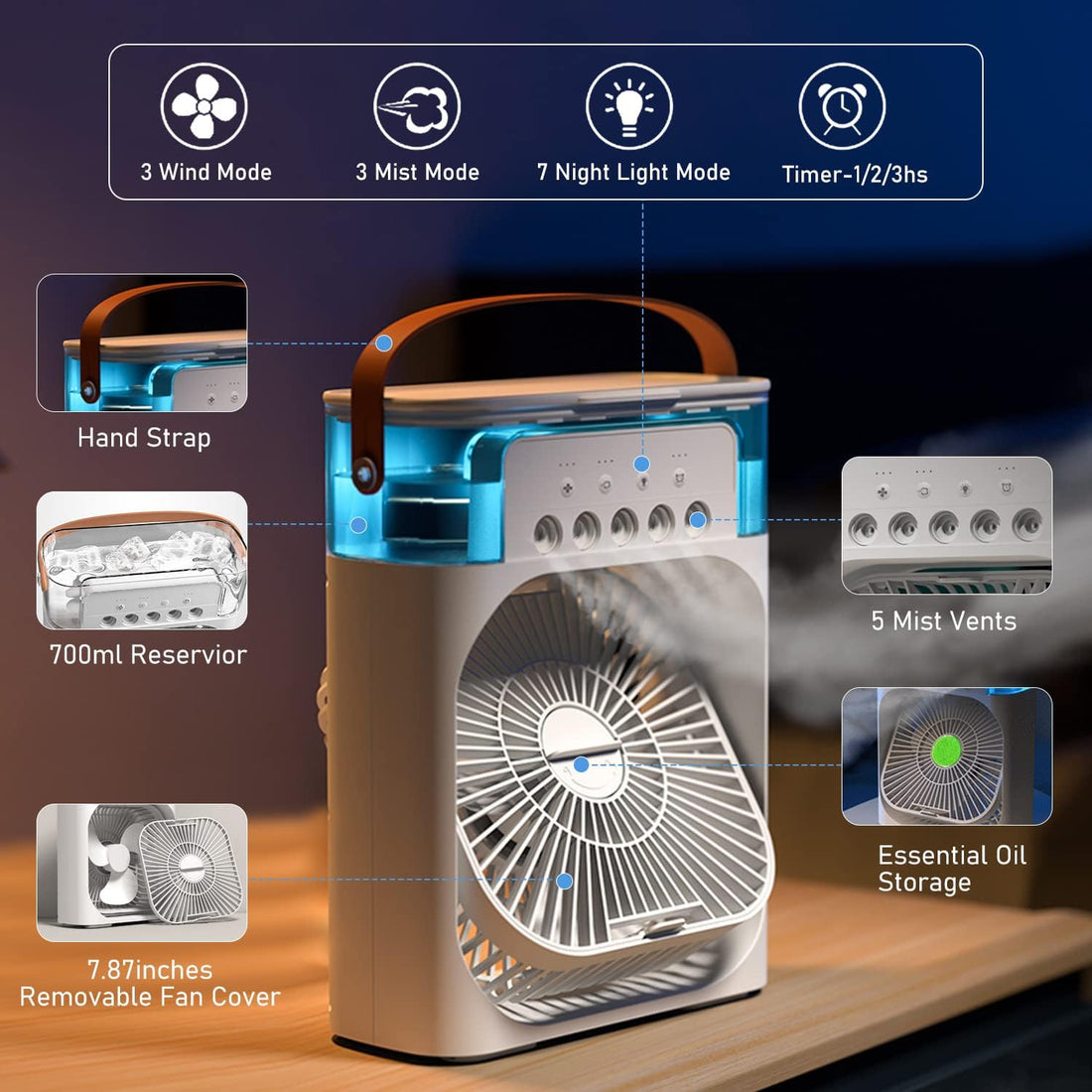 Portable Mini Fan | Rechargeable & Compact Personal Cooling Fan